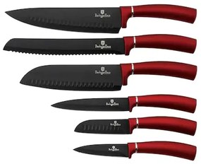 Set cutite cu suport magnetic Burgundy Berlinger Haus BH 2534A