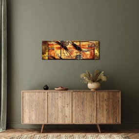 Tablou abstracției (cu ceas) (90x30 cm)