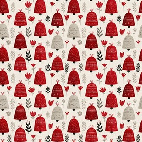 Fata de perna din bumbac CHRISTMAS BELLS 45x45 cm, colorat