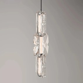 Pendul iluminat decorativ, Alume LED din metal si acrilic