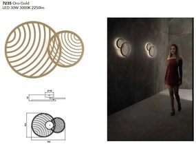 Plafoniera LED design modern COLLAGE 30W aurie