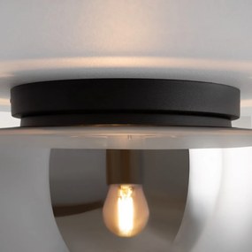 Plafoniera stil minimalist modern Glassy negru/fumuriu