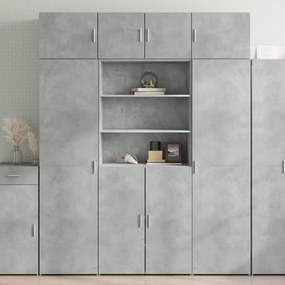 vidaXL Dulap înalt, gri beton, 80x42,5x185 cm, lemn prelucrat
