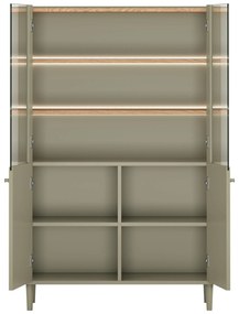 Vitrină Elivo 100 cm pe picioare - eucalipt / stejar baltic dune