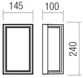 Aplică LED de exterior QUADRIS LED/12W/230V IP54 maro Redo 90534