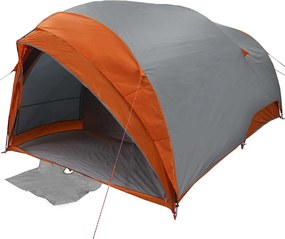 vidaXL Cort tunel Gri și Portocalie 410 x 285 x 198 cm tafta