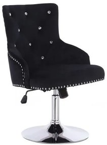 HR654CN Scaun Catifea Negru