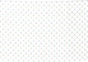 vidaXL Plasă lumini Crăciun colorată 3x3 m 306 LED interior/exterior