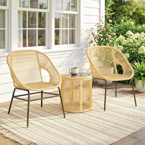Outsunny bistro mobilier ratan polyrattan | Aosom Romania