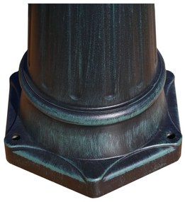 Stalp lampa gradina 2 brate verde inchis negru 230 cm aluminiu 1, 2