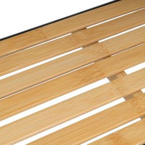 Etajeră neagră/în culoare naturală din bambus 41x77 cm – Casa Selección