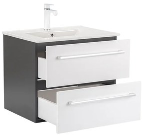 Dulap inferior Vario Clam 60 cu lavoar antracit-alb