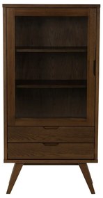 Vitrină maro cu aspect de lemn de stejar 72x145x36 cm A-Line – Actona