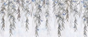 Tablou - Crenguțe de salcie cu fluturi (120x50 cm)