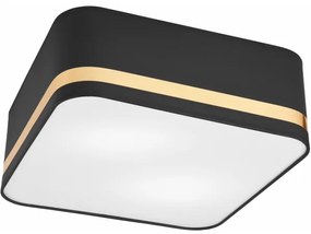 Plafonieră SIRJA SQUARE 2xE27/60W/230V 35x35 cm negru