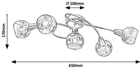 Spot Rabalux 5xE14/40W/230V