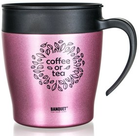 Banquet Cană termică de călătorie TAZZA 330 ml,roz
