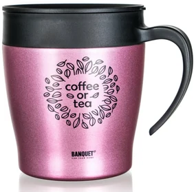 Banquet Cană termică de călătorie TAZZA 330 ml,roz