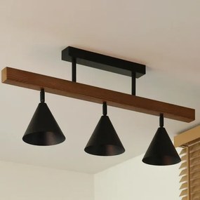 Duolla - Lustră aplicată IRONLINE 3xG9/3W/230V pin/stejar/negru