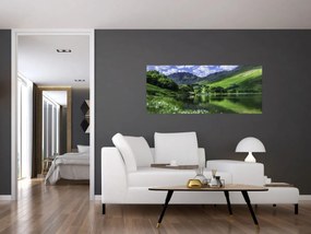 Tablou - Peisaj cu un lac (120x50 cm)