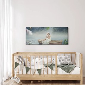 Tablou - Femeia pe barcă (120x50 cm)