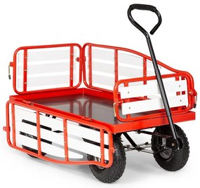 Ventura, cărucior de mână, sarcină maximă 300 kg, oțel, WPC, roșu