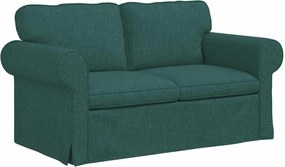 vidaXL Canapea Verde închis 155 x 82 x 80 cm țesătură