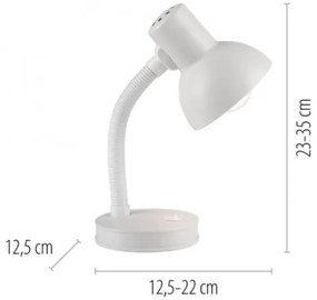 JUST LIGHT. 11080-16 - Lampă de birou flexibilă FLEXI 1xE27/25W/230V albă