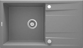 Chiuveta granit Deante Eridan 1 cuva cu picurator 50x86 cm gri