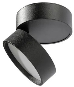 Spot LED aplicat directionabil de tavan/plafon MONA 12W 3000K negru