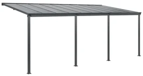 Acoperis din aluminiu "Borneo" 6x3m, gri închis