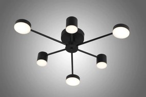 Lustra LED Cu Telecomanda, Elit's Esn R9029-6, 72W, Negru