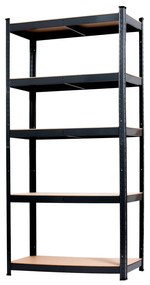 Raft rezistent 180x90x40 cm 175 kg negru