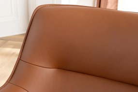 Set 2 scaune Pivotante, Piele Naturala LE GRAND maro coniac