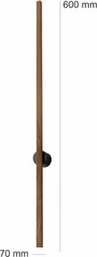 BRILAGI - Aplică LED de perete WOODY LINE, LED/7W/230V, 4000K, 60 cm, stejar/nuc
