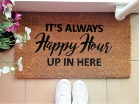 Covor intrare HAPPY HOUR, 40x70 cm, forma dreptunghiulara, fibra de co