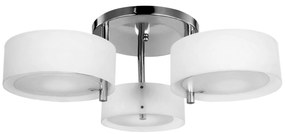 Lustră pendul Homcom 3-spot modern E27 lustră suspendată lampă pentru sufragerie, bucătărie Ø64 x 20 cm Alb Fără becuri | Aosom Romania