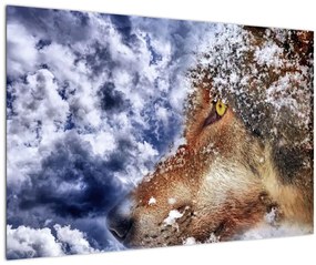 Tablou cu lup (90x60 cm)