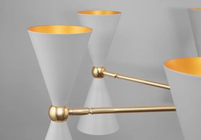 Lustra suspendata design decorativ Vesper alb/auriu MYMOD108PL-14WG