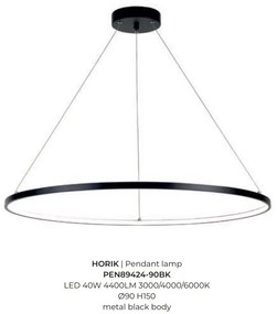 Lustra suspendata LED moderna design circular HORIK 90cm