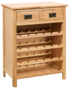 vidaXL Dulap de vinuri, 72 x 32 x 90 cm, lemn masiv de stejar