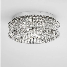 Lustra aplicata LED crom, cristale sticla CELYSIA 60cm