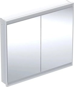 Dulap incastrat cu oglinda Geberit One ComfortLight 105 cm alb