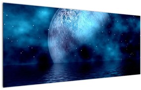Tablou Luna deasupra mării (120x50 cm)