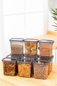 Set cutii de depozitare (12 piese), Hermia, Culoare: Antracit