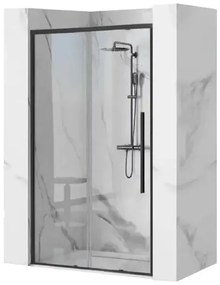 Usa de nisa culisanta Rea Solar 150 cm sticla 6 mm negru