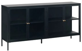 Vitrină neagră din metal 170x85 cm Carmel – Unique Furniture