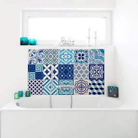 Set 15 autocolante de perete Ambiance Azur, 10 x 10 cm