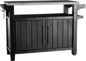 Masă multifuncțională de grătar Keter pentrugrădină UNITY XL 207 l grafit, 134 x 52 x 90 cm