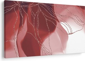 Tablou - Floare abstractă roșie N⁰1 (90x60 cm)